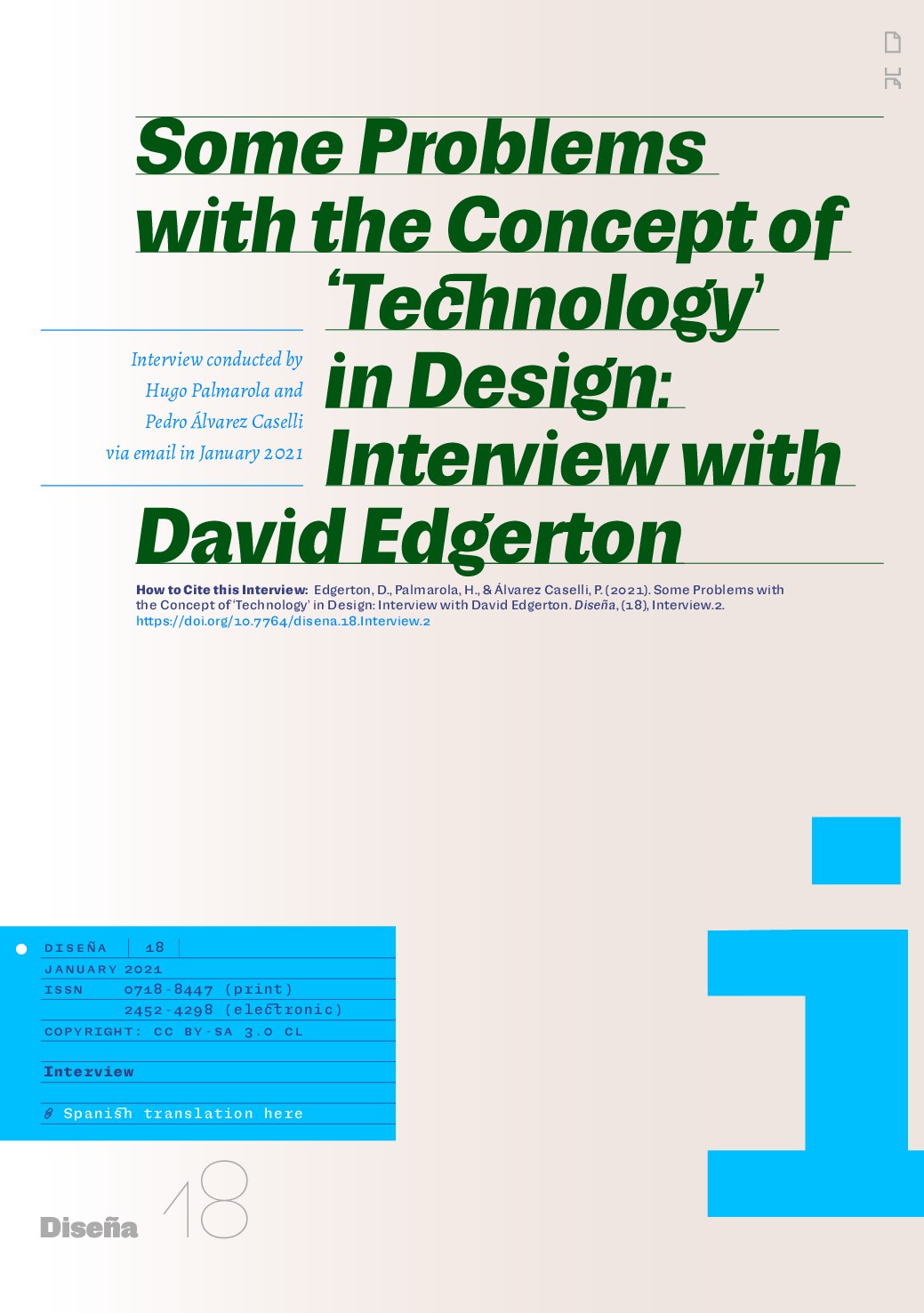 Some Problems with the Concept of 'Technology' in Design: Interview with David Edgerton