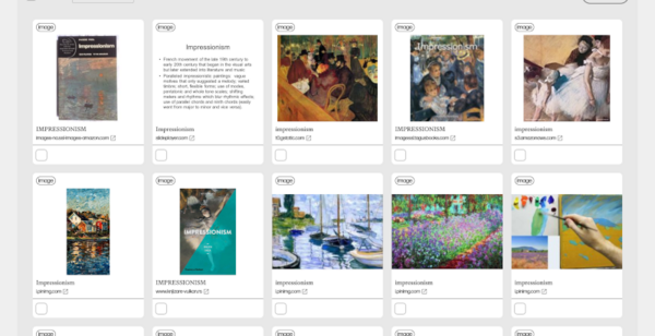 Images corresponding to the term Monet in LAION 5B